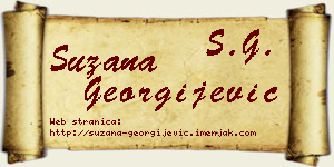 Suzana Georgijević vizit kartica